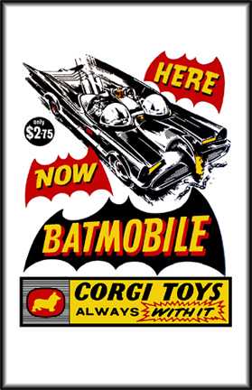 Corgi Toys 267 Batman Batmobile Large Size Poster Advert Leaflet Sign 1970's 