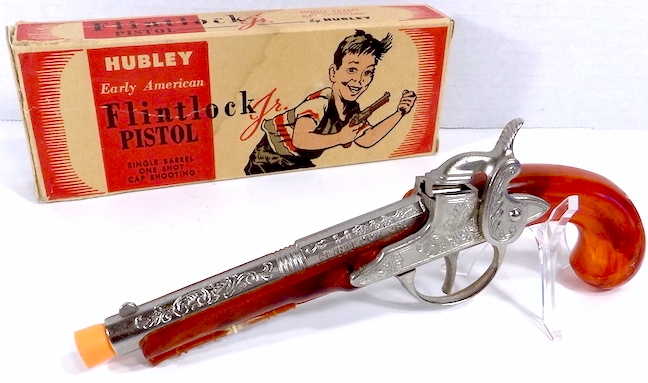 Hubley Flintlock Jr. cap pistol with original box